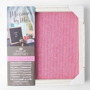 Philip Whitney Message Sign Board Pink with White‎ Frame 14" x 14" New